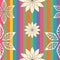 Colorful line seamless pattern with floralbackground illustrations