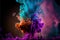 Colorful liquid smoke abstract background. AI generated