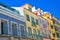 Colorful Lisbon streets in historic city center