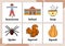 Colorful List of Autumn Words Flashcards - 7