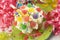 Colorful Lit Birthday Cupcake