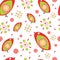 Colorful little birds. Seamless vector pattern