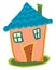 A colorful little house, vector or color illustration