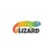 Colorful lizard. Lizard Logo design. Lizard icon, symbol.