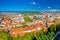 Colorful Ljubljana aerial panoramic view