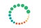Colorful Loading circular icon. Editable Clip Art.