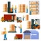 Colorful Logistic Warehouse Set