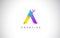 A Colorful Logo Letter Design Vector. Creative Rainbow Gradient