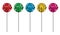 Colorful lollipop candy balls, vector