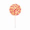 Colorful lollipop caramel on stick isolated on white backgroun