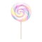 Colorful lollipop - sweet hard candy on stick.