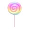 Colorful lollipop - sweet hard candy on stick.
