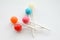 Colorful lollipops and suckers on a white background isolated