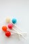 Colorful lollipops and suckers on a white background isolated