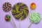 Colorful lolly pop candy