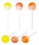 Colorful lolly pops isolated on white background