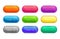 Colorful long horizontal glossy buttons