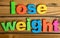 Colorful lose weight word