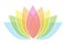 Colorful Lotus Flower Icon Logo on White Background Illustration 2