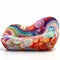 Colorful Lounge Chair With Hyperrealistic Patterns And Swirls