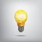 Colorful low polygonal light bulb concept symbol
