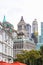 Colorful Lower Manhattan Architecture as seen from Battery Park.