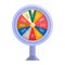 Colorful lucky casino wheel mockup, realistic style