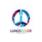 Colorful Lungs Logo Concept. Lungs with Colorful Logo Vector. Template Icon Symbol