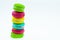 Colorful macarons set on table, traditional french colorful macarons ,Sweet macarons