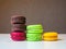 Colorful macaroons 3 stacks