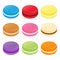 Colorful Macaroons Cookies Vector Illustration