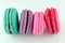 Colorful macaroons isolated