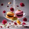 Colorful macaroons, sweet french pastry dessert