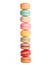 Colorful macaroons tower isolated