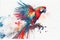 Colorful Macaw parrot bird illustration