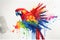 Colorful Macaw parrot bird illustration