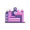 Colorful majestic palace building vector illustration