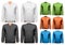 Colorful male t-shirts. Design template.