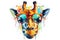 colorful mammal wildlife sunglasses zoo portrait neck animal giraffe africa. Generative AI.