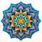Colorful Mandala Pattern: Detailed Shading With Religious Symbolism