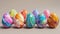 Colorful Marbled Easter Eggs 3D Model with Vibrant Patterns