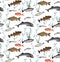 Colorful Marine Life Seamless Pattern