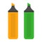 Colorful marker icon vector isolated. Highlight pen, office