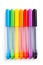 Colorful marker pen set on isolated background with clipping path. Vivid highlighter and blank space for your design or montage