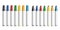 Colorful marker pen on white background, opened and closed marker highlighter, Office supplies,vector illustration