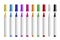 Colorful marker pens set vector realistic illustration