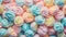 Colorful marshmallow background. Pastel colored candy texture