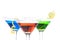 Colorful Martini Cocktails blue green and red