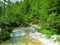 Colorful Martuljek creek above Gozd Martuljek