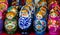 Colorful matryoshka doll russian souvenir